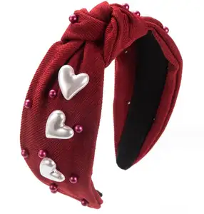 Grenz überschreitende Valentinstag Frau Inset Multiple Love Pearls Perlen Persönlichkeit Haarband Accessoires Haarschmuck Haar bänder