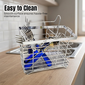 Cesta de Almacenamiento Metálica para Cocina con Diseño de Gancho, Resistente al Óxido, Estante de Alambre de Una Sola Capa para Organización de Artículos Diversos - Product Image 2