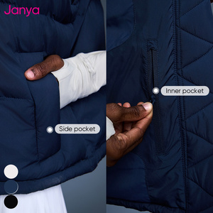 Janya-Veste d'hiver légère coupe-vent pour <span class=keywords><strong>femme</strong></span>, col montant, courte à <span class=keywords><strong>capuche</strong></span>, sans manches, imperméable, 90% - Product Image 5