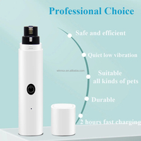 Lime à ongles électrique USB 2H à charge rapide avec lumière LED, roue diamantée, 3 ports, silencieuse, pour chats et chiens, OEM