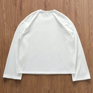 <span class=keywords><strong>Camiseta</strong></span> de Algodón Grueso Personalizada OEM, <span class=keywords><strong>Camiseta</strong></span> de Manga Larga con Estampado de Letras, Corte Holgado - Product Image 2