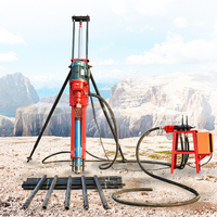 Foreuse rotative électrique DTH à marteau supérieur pour puits d'eau, portable, profondeur max. 40 m
