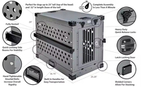 Cage à chien en aluminium personnalisée, pliable, portable, pour le transport, design gain de place, facile à transporter, plateau en plastique, OEM ODM, vente en gros