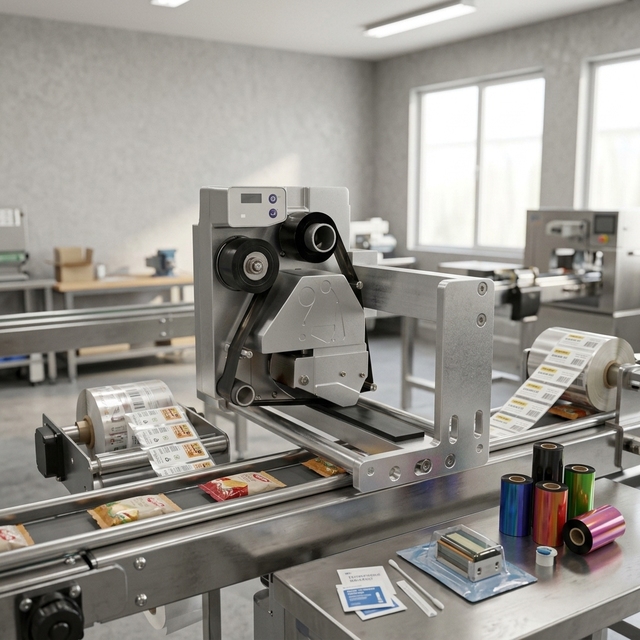 Continuous Tto Thermal Transfer Heat Press Machine Automatic Electric Paper Flexible Date Batch Code Printing for Food
