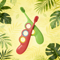 Nouvelle conception d'usine, brosse à dents pour enfants à prise facile, nettoyage dentaire, logo personnalisé, brosse à dents pour enfants à usage domestique