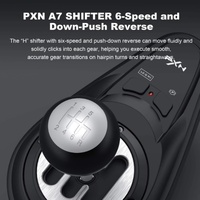 Volant de course pour jeux vidéo PXN V12 Lite noir en plastique + métal, manette de jeu à distance pour voiture, accessoires pour manette de jeu