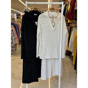 Ensemble de pulls en tricot pour femmes Nolan, ajouré, décontracté, respirant, noir, pour le printemps - Product Image 3