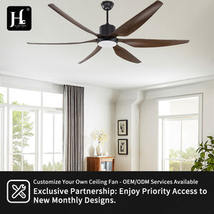 Lámpara de techo LED moderna de gran venta con motor DC, lámpara colgante negra y ventilador con control remoto para sala de estar - Product Image 5