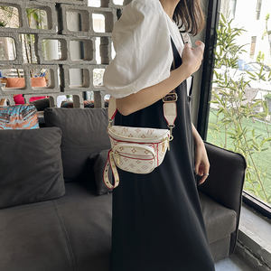 Sac de taille multifonctionnel en PU pour femmes avec motifs géométriques, tendance, portable et décontracté, mini sac de poitrine pour téléphone portable - Product Image 5