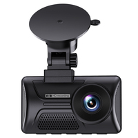 Caméra de tableau de bord 4K à 2 objectifs, vision nocturne Starvis 2, enregistrement en boucle, écran IPS, grand angle 160-170°, ventouse adhésive 3M