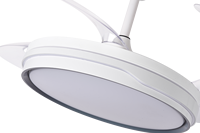 Ventilateur de plafond moderne à LED de 42 pouces, silencieux, avec moteur DC sans balais, télécommande, variateur d'intensité et 6 vitesses réglables