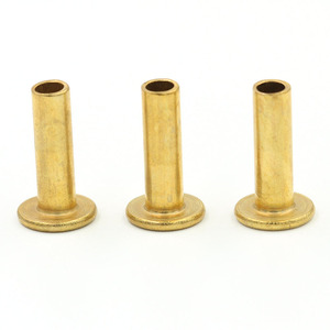 Rivet tubulaire en alliage de cuivre à corps creux et à bride, durable, antirouille, pour connexion électrique, rivet non standard - Product Image 1