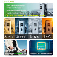 Nueva Estación de Carga Rápida para Vehículos Eléctricos Comerciales de Alta Eficiencia, Idioma Personalizable, CCS GBT CHAdeMO 60-240KW, Cargador EV de Suelo Dlb