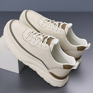 Zapatillas Deportivas Negras de Malla con Cordones, Punta Acolchada, Suela de Goma, Entresuela de EVA, Forro de Malla, para Todas las Estaciones, con Aumento de Altura - Product Image 5
