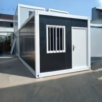 Maison mobile modulaire préfabriquée en acier de 20 pieds, conteneur portable au design moderne pour bureau à domicile, hôtel, magasin, toilettes extérieures
