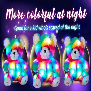 Orsetto Luminoso Musicale Arcobaleno all'Ingrosso per Mercatini Notturni, Giocattolo di Peluche - Product Image 4