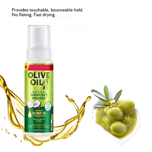 <span class=keywords><strong>Mousse</strong></span> Huile <span class=keywords><strong>Coiffante</strong></span> Forte Tenue pour Cheveux Bouclés et Perruques à l'Huile d'<span class=keywords><strong>Olive</strong></span> Unisexe, Protection Anti-Brillance pour Boucles - Product Image 6
