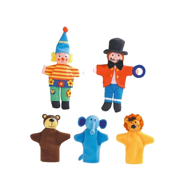 Набор кукол на палец «цирковые», недорогие обучающие игрушки для детей, милая ролевая игра, деревянная игрушка для детей, кукла на палец