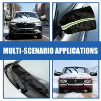Protection de rétroviseur latéral de voiture en nylon noir respirant résistant aux UV, avec couvercle de lave-glace intégré, anti-poussière, anti-pluie et anti-soleil, directement de l'usine