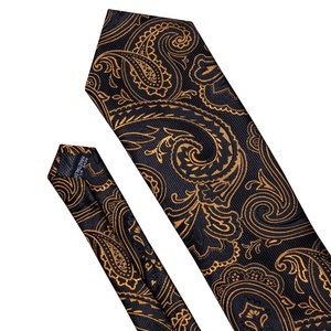 LELE <span class=keywords><strong>Discount</strong></span> Gravata Ensemble <span class=keywords><strong>cravate</strong></span> et pochette de costume pour homme en mélange de soie et de laine, jacquard Paisley tissé - Product Image 6