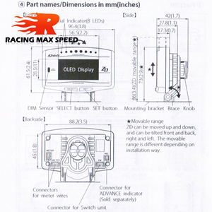 Phổ tự động <span class=keywords><strong>LCD</strong></span> đo ZD Meter trước đo hiển thị kỹ thuật số nước nhiệt độ dầu đo df101 DC12 - Product Image 6
