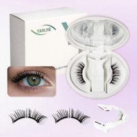 Kit de voyage de faux cils sans colle, cils magnétiques doux, étui portable pour les voyages d'affaires, maquillage avec applicateur, certifié CE
