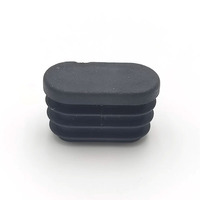 Bouchon ovale en plastique noir Shi Hong pour tube, 15x30, 20x40, 25x50, 30x60, pour l'étanchéité des tuyaux
