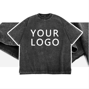 Camiseta Personalizada de Estilo Nuevo para Hombre, Camisetas Extra Grandes de Alta Calidad para Hombre, 100% Algodón, Camiseta Vintage Lavada al Ácido con Cuello Redondo - Product Image 2