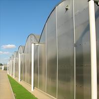 Serre agricole de grande taille de haute qualité, tunnel à plusieurs travées, couverture en polycarbonate, système hydroponique, longueur personnalisable