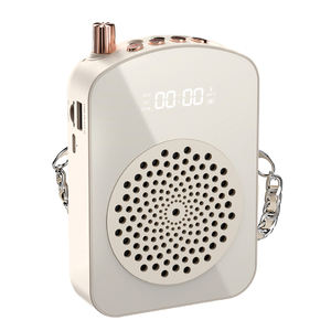 Portable M10 Clip Lapel MIC & Casque Haut-Parleur Boîte de Charge 2-en-1 Son Stéréo 3 Heures Batterie de Travail Outil de Formation Léger - Product Image 3