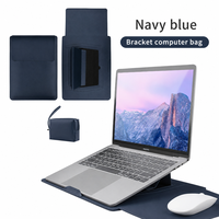 Funda para Portátil de Cuero PU Ecológica con Bolsa para Cargador, Venta al Por Mayor para Responsabilidad Corporativa
