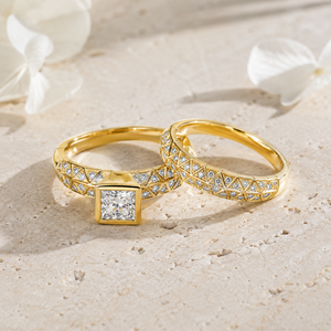 Set di Anelli di Lusso con Zirconi per Donne, Elegante Stile da Ufficio, Gioielli alla Moda - Product Image 2