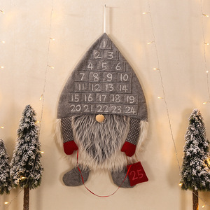<span class=keywords><strong>Gnomo</strong></span> de fieltro, calendario de Adviento de Navidad, diseño de personas del bosque, piel de simulación de tela no tejida para vacaciones, cuenta regresiva, decoración del hogar - Product Image 3