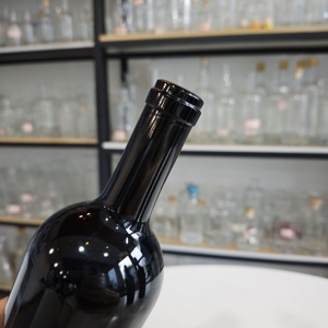 Fabricante de China, <span class=keywords><strong>precio</strong></span> de fábrica, pantalla de licor vacía, botellas de vidrio negro para vino, <span class=keywords><strong>750</strong></span> Ml - Product Image 5