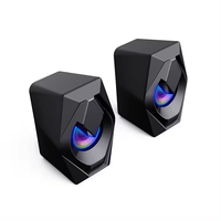 Altavoz Estéreo Portátil para Computadora, Diseño Mini Activo, Alimentado por USB 2.0, Multimedia de 3.5MM, con Luz LED y Entrada AUX