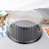 Blister RPET recyclable en plastique de haute qualité Boîte à gâteaux ronde transparente
