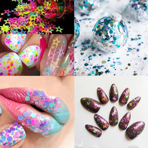 Jinshineer — paillettes, lot de 1 boîte, en forme de cœur néon, Fluorescent, en forme de <span class=keywords><strong>papillon</strong></span>, paillettes, Art de manucure et de pédicure, couleurs néons mélangées, pour Festival - Product Image 6