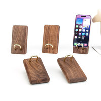 Pièces usinées CNC en bois massif OEM, porte-cartes de visite en noyer noir, bouchon en bois et base en bois