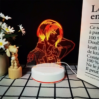 Veilleuse Anime 3D en acrylique, mini veilleuse à intensité variable, lumière douce et chaude pour chambre à coucher, chambre d'enfant, veilleuse Anime