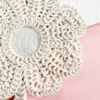 Patch floral fait à la main en crochet avec appliques de fleurs pour vêtements, robes, cardigans, sacs fourre-tout, accessoires de bricolage