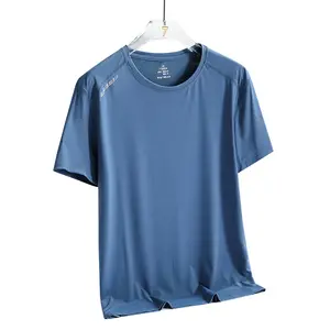 Nuova T-shirt Estiva Stampata in Seta Ghiacciata da Uomo, Sportiva Casual, per Corsa e Fitness, Traspirante a Maniche Corte, Abbigliamento Outdoor ad Asciugatura Rapida - Product Image 1