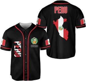 Small Customize Name Number Peru Bolivia Flag Jersey Patriotic 3D Printed Oversized Men Youth Football <b>Shirt</b> Baseball Jersey - Product Image 4