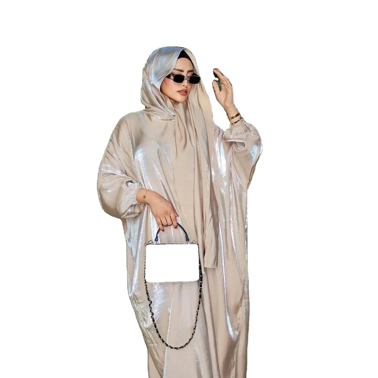 DS0045 Eid Ramadan Tradicional mulheres islâmicas xale hijab abaya plus size vestido terno bordado oração modesto hijab robe set