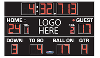 Tableau de scores de football numérique, minuteur électronique de match avec télécommande sans fil, compteur portable d'extérieur pour le football et la salle de sport