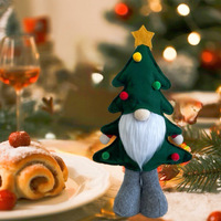 Paigo 2026 Neuer Weihnachtswichtel Gesichtsloser Stehender Weihnachtsmann Baumschmuck aus Polyester-Plüsch