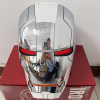 Casque intelligent portable blanc MK5 avec commande vocale, commande tactile, télécommande et fonctions d'ouverture/fermeture automatiques