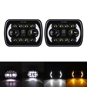 Proyector de faro LED para camioneta Hi-Lo Beam DRL con intermitentes ámbar de 6000K 7x6 5x7 ''Forma de bombilla - Product Image 3
