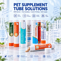 Tube ergonomique en aluminium-plastique à extrusion facile avec bouchon à vis, conception confortable pour l'alimentation quotidienne des animaux de compagnie
