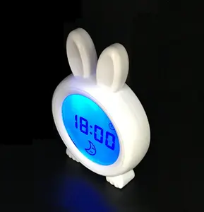 Sleep Trainer Kids Night Light With Alarm Clock Rabbit Shape