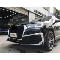 Pare-chocs avant de haute qualité en ABS PP noir avec calandre et diffuseur arrière pour Audi Q7 RSQ7 2016 2017 2018 2019